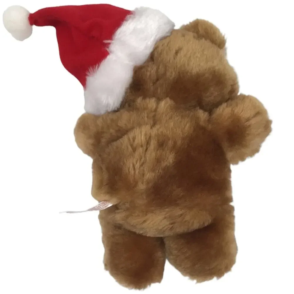 Vtg 1989 American Greetings Honeylove Bear Plush 8'' Stuffed Santa Hat Bow Toy